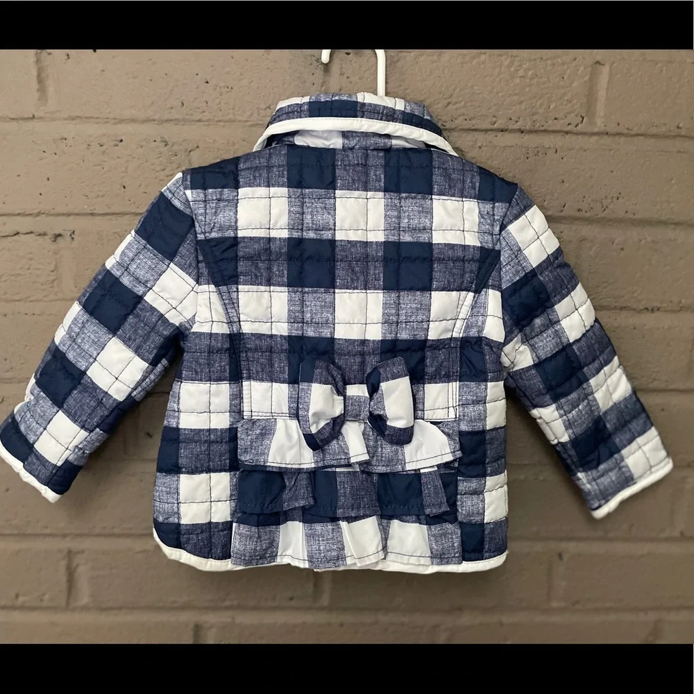 Urban Republic Girls check quilted jacket 12 M